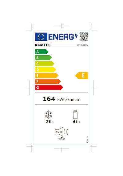 Kumtel HTMF-90EW 87 L Mini Buzdolabı Beyaz