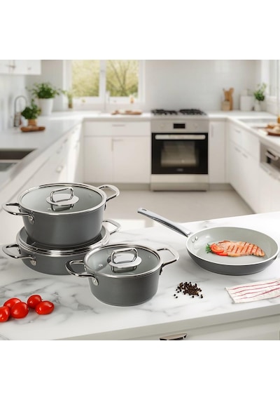 Aryıldız Neo-ceramic 7 Parça Tencere Seti Antrasit Ar256190