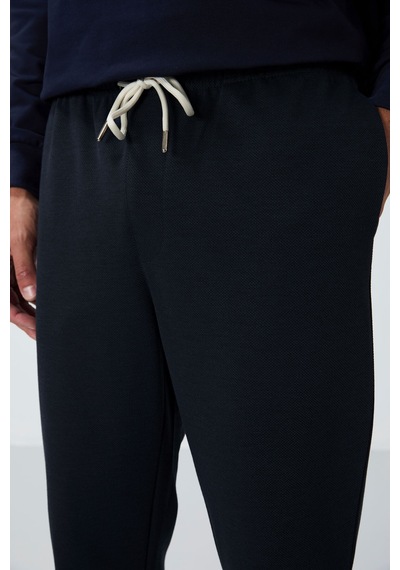 Tommy Life İndigo Yüzeyi Dokulu Standart Fit Erkek Eşofman Alt - 82156 İndigo