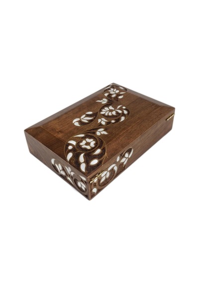 Ahşap Sedeflı Kutu 32x22,7.5 Cm