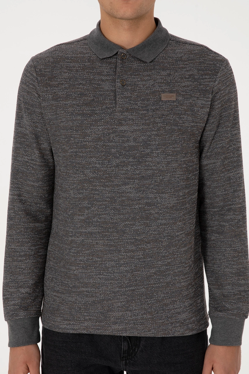 U.s. Polo Assn. Erkek Gri Melanj Sweatshirt 50307730-vr086 Gri Melanj