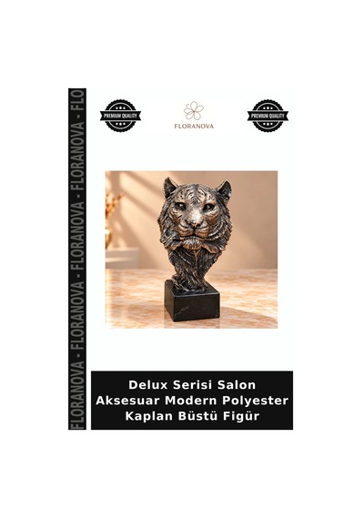 Delux Serisi Salon Aksesuar Modern Polyester Kaplan Büstü Figür