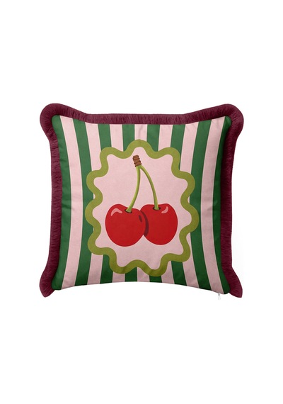 Retro Çizgili Kiraz Motifli Saçaklı Yastık Kılıfı - Bohem Pembe Yeşil Bordo Püsküllü Kırlent Kılıfı Derin Düş Nektar Retro Çizgili Kiraz Motifli Saçaklı Yastık Kılıfı - Bohem Pembe Yeşil Bordo Püsküllü Kırlent Kılıfı Derin Düş Nektar