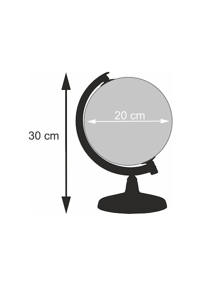 Lrs Store Işıklı Dünya Küresi / 7 Renkli 7 Kıta Haritalı Küre Eğitici Hediye Masa-gece Lambası 20 Cm Çap, Ço Diğer