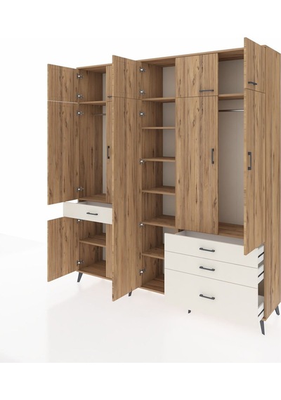 Hyperion Dolap 11 Raflı 4 Çekmeceli 2 Askılı 220x44x243 Çam-çam/aytaşı Atlas Çam/aytası Hyperion Dolap 11 Raflı 4 Çekmeceli 2 Askılı 220x44x243 Çam-çam/aytaşı Atlas Çam/aytası