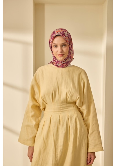 Silk Home Soft Eşarp 73090-07 Sinyal Mor, Turuncu, Turkuaz, Vizon ,taş
