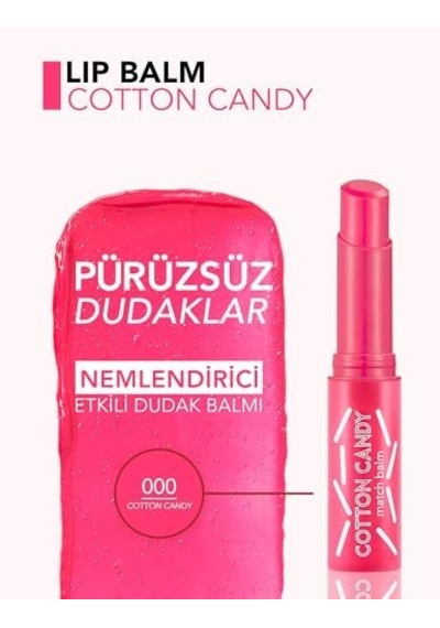 Renk Değiştiren Dudak Nemlendiricisi Doğal Pembe - Match Balm Candy - 000-8690604555468