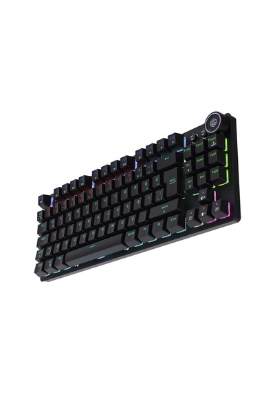Ryba Kablolu, 2.4g Kablosuz Ve Bluetooth 5.2 Mekanik Gaming Klavye, Türkçe Düzen, Mavi Switch, Siyah, 88 Tuş, Rainbo
