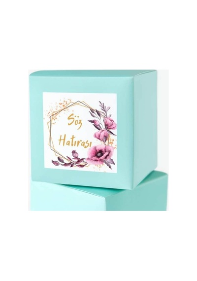Söz Hatırası Etiketi Altıgen Kare Mat Sticker 4.5 Cm 40 Adet Çok Renkli