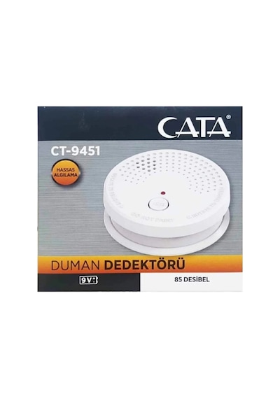 Duman Dedektörü - Kablosuz Yangın Alarm Sensörü Pil Hariç