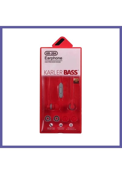 Bezos Karler Bass Kr-204 Kablolu Kulaklık - Kırmızı Nıda "kablolu Kulaklık"