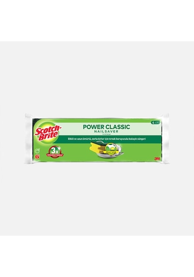 Scotch Brite Yeşil Oluklu Klasik Sünger 4'lü