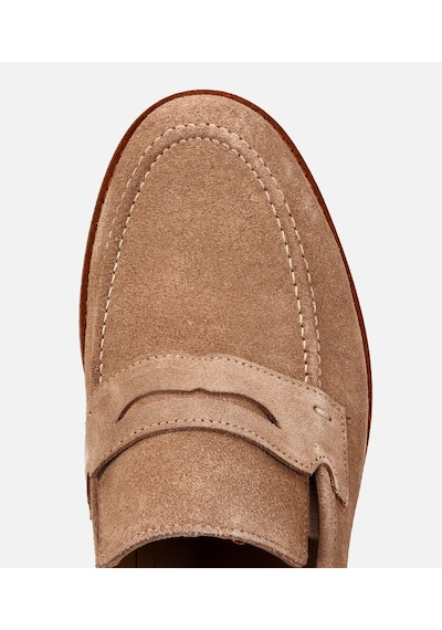 Hotiç Erkek Süet Deri Bej Klasik Loafer