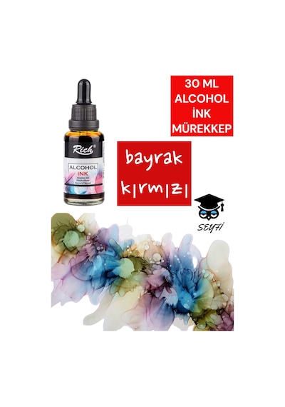 30 Ml Alcohol İnk Mürekkep Bayrak Kırmızı