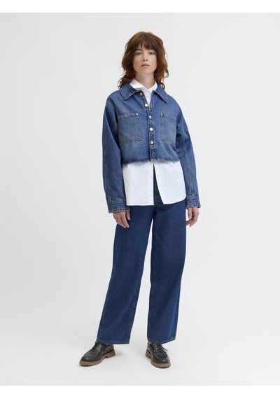 Jack & Jones Kadin Denim Gömlek Ceket - Cana - 12280092 Medium Blue Denim