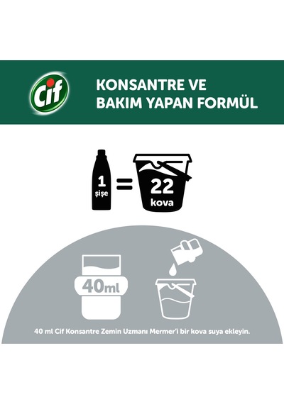 Cif Konsantre Zemin Uzmanı Mermer Okyanus Ferahlığı 2 x 895 ML