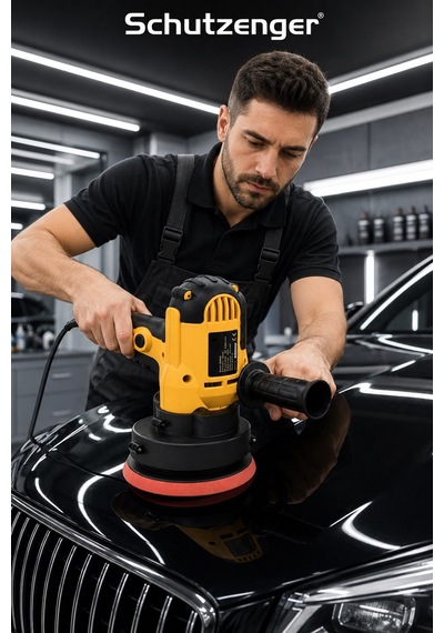 Av-800w Tam Profesyonel 15 Parça Set Polisaj Makinesi 125mm Zımpara Araba Pasta Cila Makinesi