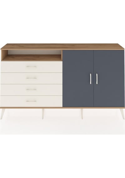 Arges Konsol 3 Raflı 4 Çekmeceli 2 Kapaklı 176x30x99 Çam-antrasit Çam-antrasit/aytaşı Arges Konsol 3 Raflı 4 Çekmeceli 2 Kapaklı 176x30x99 Çam-antrasit Çam-antrasit/aytaşı