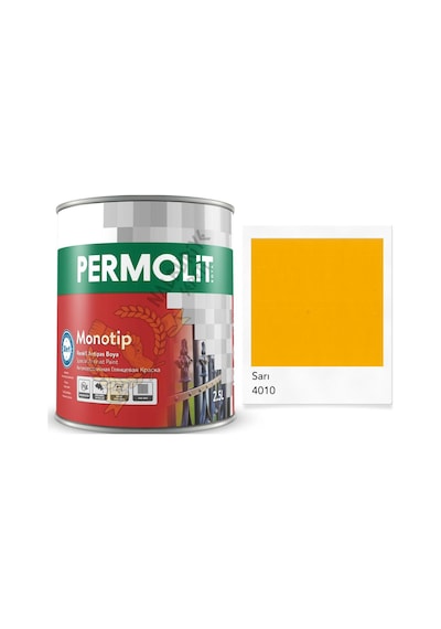 Permolit Monotip Astarlı Antipas Boya Sarı 2.5 Lt.