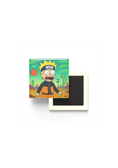 Naruto Uzumaki - 9x9 Cm Baskılı Kare Buzdolap Magneti