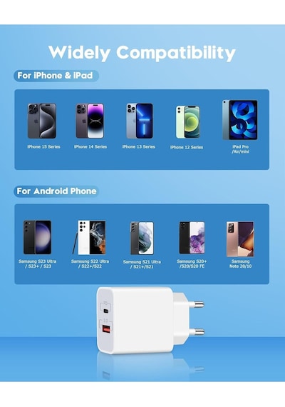 Samsung Galaxy Uyumlu S23 S24 S25 Plus / S23 S24 S25 Ultra Hızlı Şarj Aleti 33w Type-c Başlık Adaptör
