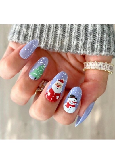 Takma Tırnak Seti, Christmas'a Yılbaşı Özel Nail Art- Limited Edition