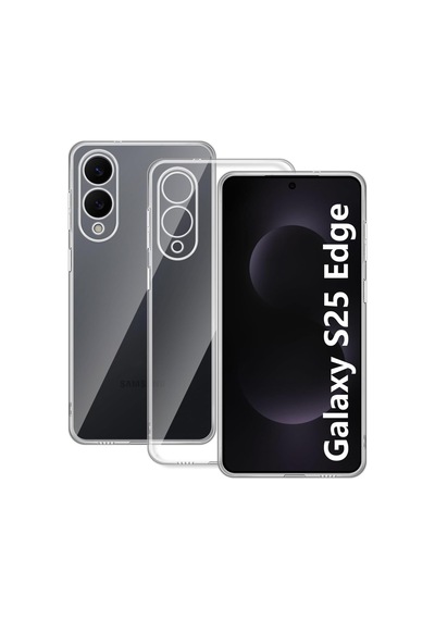 Samsung Galaxy  Uyumlu,  S25 Edge Kılıf Lüx Şeffaf Silikon