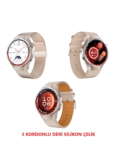 Vwar SK8 Mini 42 MM 3 Kordonlu Kalobee Kadın Akıllı Saat (İthalatçı Garantili)