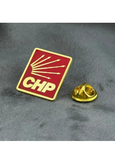 Chp Rozet 925 Ayar Gümüş Üzeri Altın Kaplama Gümüş