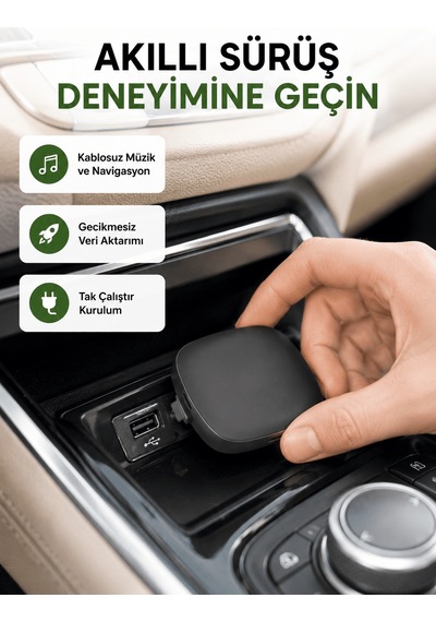 Android Auto Kablosuz Bağlantı Adaptörü 5.8ghz Hızlı Wifi Ve Kompakt Tasarımlı Yeni Nesil Aklby-bsva58