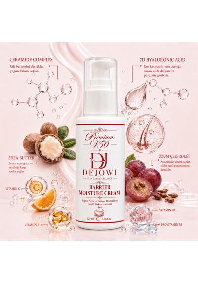 Dejowi V50 Premium Yaşlanma Karşıtı Yoğun Nemlendirici Ve Bariyer Destekleyici Yüz Kremi 100 Ml