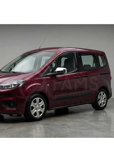 Ford Courier Abs Krom Ayna Kapağı 2018 Üzeri 2 Prç. Paslanmaz Çelik Yarım