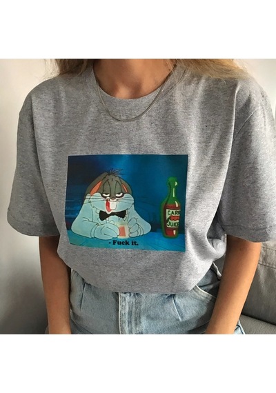 Kalic Studio Bugs Bunny - T-shirt Beyaz Gri