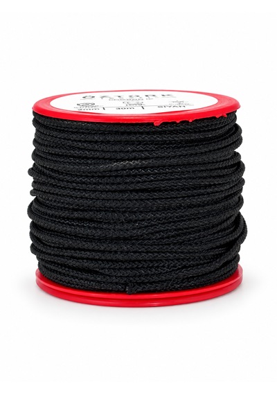 2 Mm Polyester Kordon İp 30 Metre Çok Amaçlı Düşük Esnemeli Siyah
