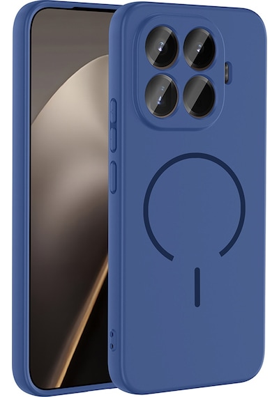 Xiaomi 15t Pro Kılıf Kamera Çıkıntılı Magsafe Şarj Özellikli Lüx Meta Kapak Lacivert