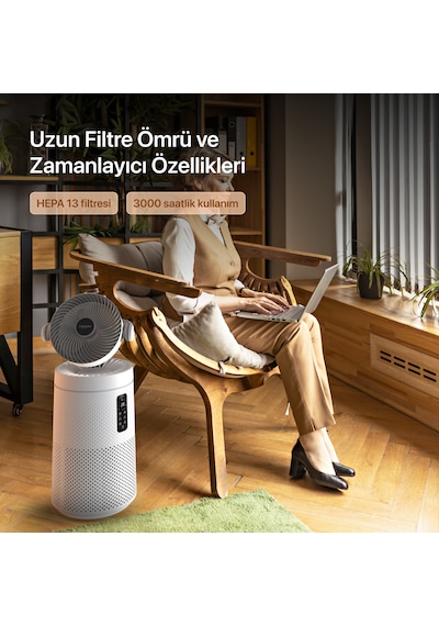 Xenon Smart Akıllı Air Purifier Fanlı, Aromaterapi Özellikli Sessiz Hava Temizleme Cihazı (X7422)
