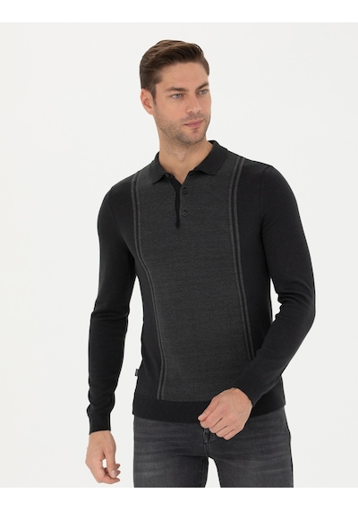 Pierre Cardin Erkek Açık Gri Melanj Triko Kazak 50279429-vr091 Açık Gri Melanj