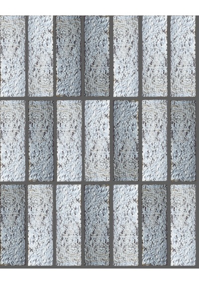Art Mosaic Metal Silver 6,5x21,5 El Yapımı Terracotta Seramik