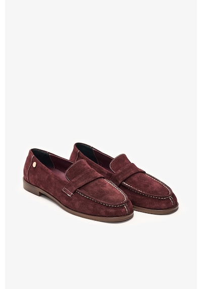 Louis Cardy Marlov Bordo Süet Deri Kadın Loafer