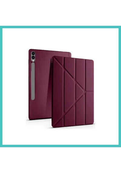Ny Joy Samsung Galaxy X510 Tab S9 Fe 11 Kılıf Kalemlikli Mars Tablet Kılıfı - Mürdüm Nyjoybz