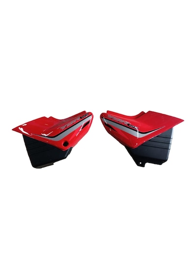 Yamaha Ybr 2004-2009 Sağ Sol Akü Kapakları Takım Kırmızı Etiketsiz İthal