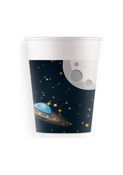 Rocket Space Karton Bardak 8Oz 8Li