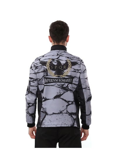 Spqr Fermuarlı Sweatshirt Aquılus Gri