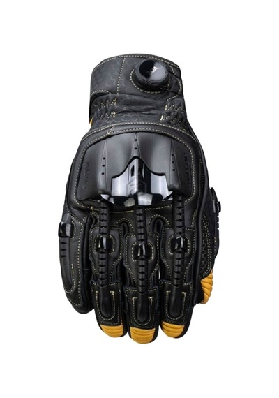 Knox Handroid Pod Mk5 Kısa Korumalı Deri Motosiklet Eldiveni Siyah Kahve