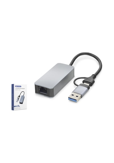 Hadron Hdx7865 Usb Type C Usb 3.0 Ethernet Adaptör 2.5 Gbps Gri