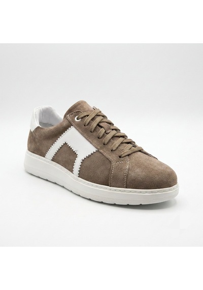 Marcobranchını Bağcıklı Hakiki Deri Erkek Sneaker Ayakkabı 614091m Kum