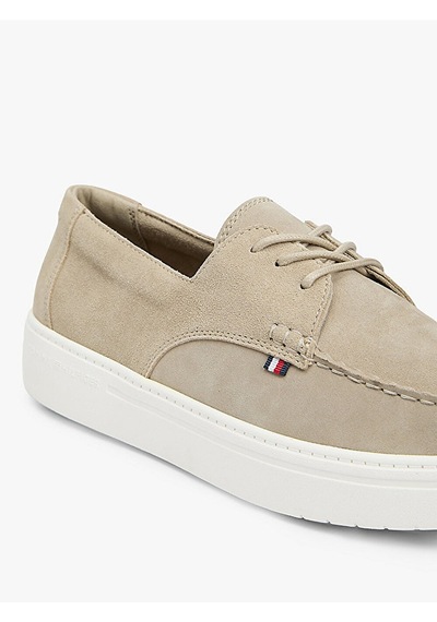 Tommy Hilfiger Casual Suede Stıtch Toe Hybrıd Erkek Bej Günlük Ayakkabı - Fm0fm05707