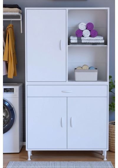 Eliusta Rivo 4 Raflı Banyo/mutfak Dolabı 90 Cm Beyaz Renkli Çok Amaçlı Dolap 90x173x32,5 Cm Ebatlarında Beyaz Eliusta Rivo 4 Raflı Banyo/mutfak Dolabı 90 Cm Beyaz Renkli Çok Amaçlı Dolap 90x173x32,5 Cm Ebatlarında Beyaz
