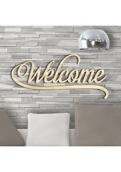 Kişiye Özel Welcome Ahşap Duvar Yazısı - A1