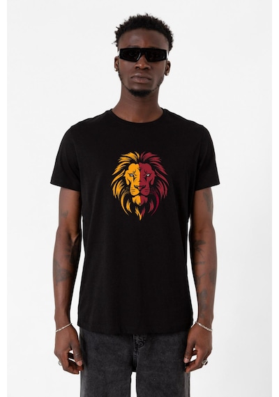 Sarı Kırmızı Leon Siyah Erkek Tshirt Çok Renkli